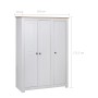 Armario de 3 puertas pino Panamá Range blanco 118x50x171,5 cm de vidaXL, Armarios roperos - Ref: Foro24-282663, Precio: 526,3...