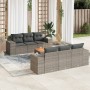 Set de sofás de jardín 7 piezas con cojines ratán PE gris de , Conjuntos de jardín - Ref: Foro24-3225339, Precio: 461,09 €, D...