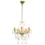 Lámpara de araña con cuentas de cristal dorado redonda 5 x E14 de vidaXL, Lámparas - Ref: Foro24-281602, Precio: 63,07 €, Des...