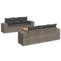 Set de sofás de jardín 7 piezas con cojines ratán PE gris de , Conjuntos de jardín - Ref: Foro24-3225339, Precio: 461,09 €, D...