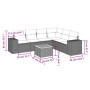 Set de comedor de jardín 7 pzas y cojines ratán sintético negro de , Conjuntos de jardín - Ref: Foro24-3225460, Precio: 479,6...