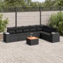 Set de sofás de jardín 8 piezas y cojines ratán sintético negro de , Conjuntos de jardín - Ref: Foro24-3225474, Precio: 533,7...
