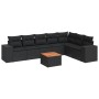 Set de sofás de jardín 8 piezas y cojines ratán sintético negro de , Conjuntos de jardín - Ref: Foro24-3225474, Precio: 533,7...