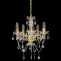 Lámpara de araña con cuentas de cristal dorado redonda 5 x E14 de vidaXL, Lámparas - Ref: Foro24-281602, Precio: 63,98 €, Des...