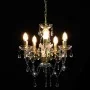 Lámpara de araña con cuentas de cristal dorado redonda 5 x E14 de vidaXL, Lámparas - Ref: Foro24-281602, Precio: 63,07 €, Des...