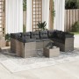 Set de sofás de jardín 10 pzas con cojines ratán sintético gris de , Conjuntos de jardín - Ref: Foro24-3218140, Precio: 570,3...