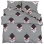 Juego de funda nórdica algodón gris 225x220 cm de , Fundas de nórdico - Ref: Foro24-136475, Precio: 26,04 €, Descuento: %
