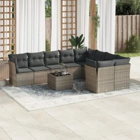 Set de sofás de jardín 10 pzas con cojines ratán sintético gris de , Conjuntos de jardín - Ref: Foro24-3218180, Precio: 579,1...