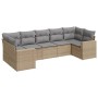 Set sofás de jardín 7 piezas y cojines ratán sintético beige de , Conjuntos de jardín - Ref: Foro24-3219379, Precio: 469,58 €...