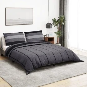 Juego de funda nórdica algodón gris oscuro 140x200 cm de , Fundas de nórdico - Ref: Foro24-136428, Precio: 25,70 €, Descuento: %