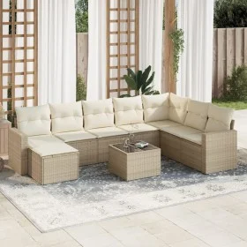Set de sofás de jardín 9 pzas con cojines ratán sintético beige de , Conjuntos de jardín - Ref: Foro24-3219358, Precio: 598,3...
