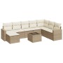 Set de sofás de jardín 9 pzas con cojines ratán sintético beige de , Conjuntos de jardín - Ref: Foro24-3219358, Precio: 565,6...