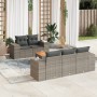 Set de muebles de jardín 6 pzas y cojines ratán sintético gris de , Conjuntos de jardín - Ref: Foro24-3225332, Precio: 411,00...