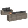 Set de muebles de jardín 6 pzas y cojines ratán sintético gris de , Conjuntos de jardín - Ref: Foro24-3225332, Precio: 411,00...