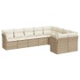 Set de sofás de jardín 9 pzas con cojines ratán sintético beige de , Conjuntos de jardín - Ref: Foro24-3218168, Precio: 586,8...