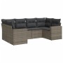 Set de muebles de jardín 6 pzas y cojines ratán sintético gris de , Conjuntos de jardín - Ref: Foro24-3219370, Precio: 376,64...
