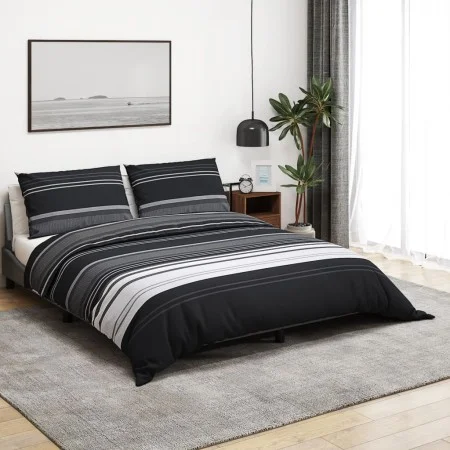 Juego de funda nórdica algodón negro y blanco 225x220 cm de , Fundas de nórdico - Ref: Foro24-136505, Precio: 29,73 €, Descue...