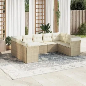 Set de sofás de jardín 9 pzas con cojines ratán sintético beige de , Conjuntos de jardín - Ref: Foro24-3218128, Precio: 610,2...