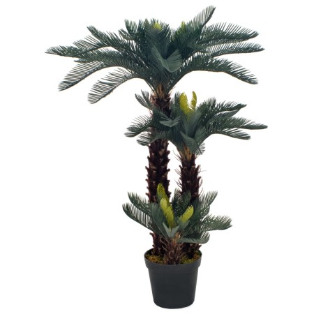 Planta artificial palmera cica con macetero 125 cm verde de vidaXL, Flora artificial - Ref: Foro24-280186, Precio: 141,82 €, ...