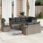 Set de muebles de jardín 9 pzas y cojines ratán sintético gris de , Conjuntos de jardín - Ref: Foro24-3219240, Precio: 563,26...