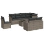 Set de muebles de jardín 9 pzas y cojines ratán sintético gris de , Conjuntos de jardín - Ref: Foro24-3219240, Precio: 563,26...