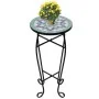 Mesa auxiliar mosaico para plantas verde y blanca de , Soportes para macetas - Ref: Foro24-41130, Precio: 44,30 €, Descuento: %