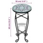 Mesa auxiliar mosaico para plantas verde y blanca de , Soportes para macetas - Ref: Foro24-41130, Precio: 45,23 €, Descuento: %