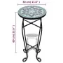 Mesa auxiliar mosaico para plantas verde y blanca de , Soportes para macetas - Ref: Foro24-41130, Precio: 44,30 €, Descuento: %