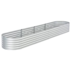 Arriate de acero galvanizado plateado 400x80x44 cm de , Maceteros y jardineras - Ref: Foro24-45516, Precio: 166,60 €, Descuen...