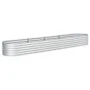 Arriate de acero galvanizado plateado 400x80x44 cm de , Maceteros y jardineras - Ref: Foro24-45516, Precio: 149,56 €, Descuen...