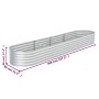 Arriate de acero galvanizado plateado 400x80x44 cm de , Maceteros y jardineras - Ref: Foro24-45516, Precio: 166,60 €, Descuen...
