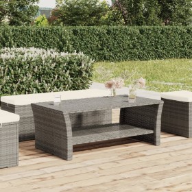 Mesa de centro ratán sintético gris 100x50x40 cm de , Mesas de centro - Ref: Foro24-319391, Precio: 108,90 €, Descuento: %