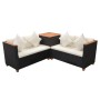 Set de muebles de jardín 4 pzas y cojines ratán sintético negro de , Conjuntos de jardín - Ref: Foro24-43007, Precio: 591,21 ...