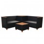 Set de muebles de jardín 4 pzas y cojines ratán sintético negro de , Conjuntos de jardín - Ref: Foro24-43007, Precio: 591,21 ...