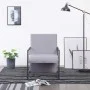 Sillón con patas cromadas de tela gris claro by , Armchairs - Ref: Foro24-282355, Price: 110,78 €, Discount: %