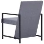 Sillón con patas cromadas de tela gris claro by , Armchairs - Ref: Foro24-282355, Price: 110,78 €, Discount: %
