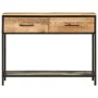 Mesa consola madera maciza de mango y hierro 100x35x76 cm de , Mesas auxiliares - Ref: Foro24-358581, Precio: 144,30 €, Descu...