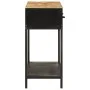 Solid mango wood and iron console table 100x35x76 cm by , Side tables - Ref: Foro24-358581, Price: 144,30 €, Discount: %