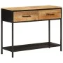 Mesa consola madera maciza de mango y hierro 100x35x76 cm de , Mesas auxiliares - Ref: Foro24-358581, Precio: 144,30 €, Descu...