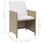 Sillas de jardín con cojines 4 unidades ratán sintético beige de , Sillas de jardín - Ref: Foro24-316804, Precio: 184,17 €, D...