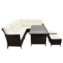 Set muebles de jardín 4 piezas y cojines ratán sintético marrón de , Conjuntos de jardín - Ref: Foro24-43105, Precio: 595,79 ...