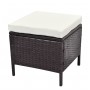 Set muebles de jardín 4 piezas y cojines ratán sintético marrón de , Conjuntos de jardín - Ref: Foro24-43105, Precio: 595,79 ...