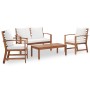 Set de muebles de jardín 4 pzs y cojines madera maciza acacia de , Conjuntos de jardín - Ref: Foro24-318338, Precio: 496,85 €...