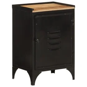 Mueble de baño hierro y madera maciza de mango 40x30x60 cm de , Muebles de baño - Ref: Foro24-358566, Precio: 70,75 €, Descue...