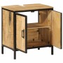 Mueble de baño madera maciza de mango y hierro 55x35x60 cm de , Muebles de baño - Ref: Foro24-358572, Precio: 157,93 €, Descu...