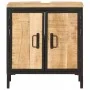 Mueble de baño madera maciza de mango y hierro 55x35x60 cm de , Muebles de baño - Ref: Foro24-358572, Precio: 154,52 €, Descu...