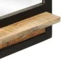 Espejo con estantes madera maciza de mango y vidrio 80x8x55 cm de , Espejos - Ref: Foro24-358579, Precio: 83,49 €, Descuento: %