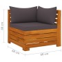 Sofá de jardín de 4 plazas con cojines madera maciza de acacia de , Conjuntos de jardín - Ref: Foro24-3087314, Precio: 653,59...