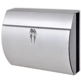 Stainless steel elongated mailbox by , mailboxes - Ref: Foro24-50352, Price: 52,31 €, Discount: %