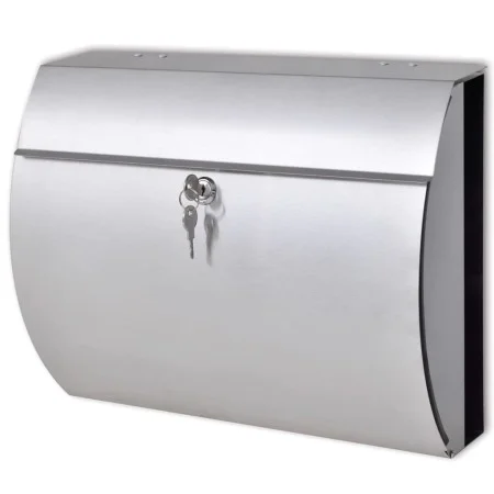 Stainless steel elongated mailbox by , mailboxes - Ref: Foro24-50352, Price: 52,31 €, Discount: %